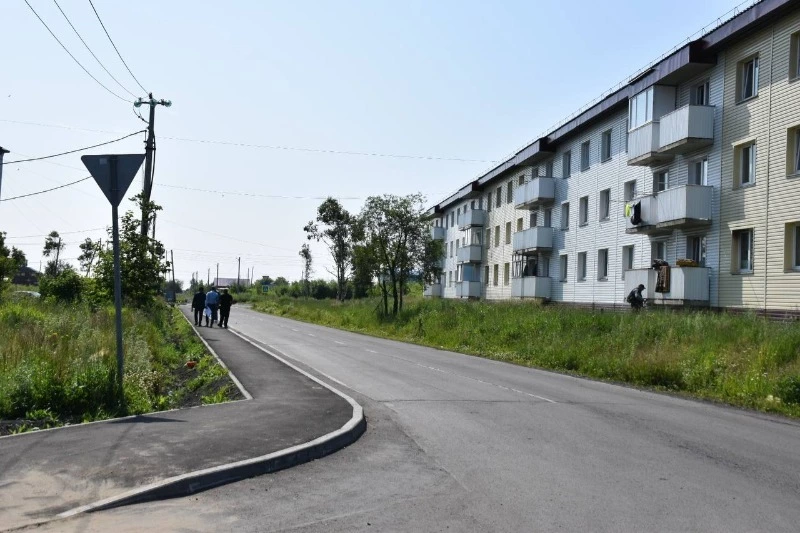 В Поронайске идет приемка тротуаров